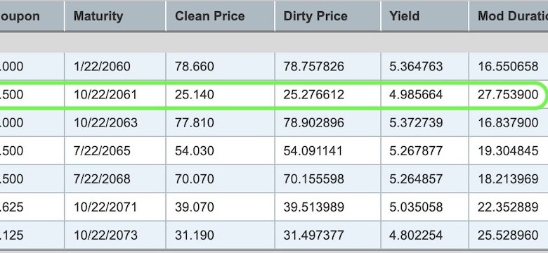 The mysterious case of Treasury 2061 The mysterious case of Treasury 2061